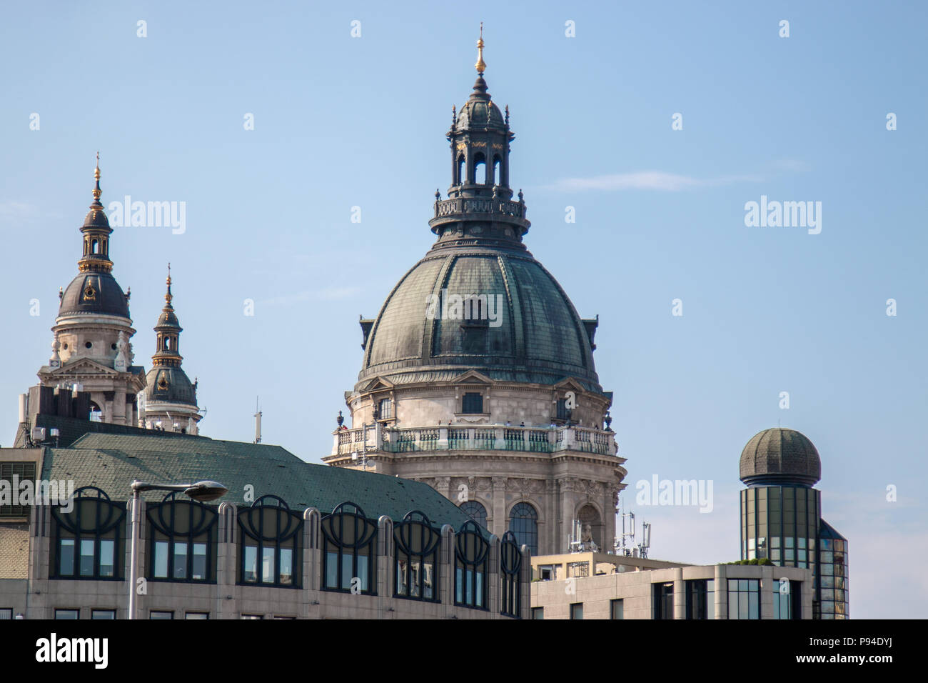 Ein Blick auf die St.-Stephans-Basilika in Budapest, Ungarn Stockfoto