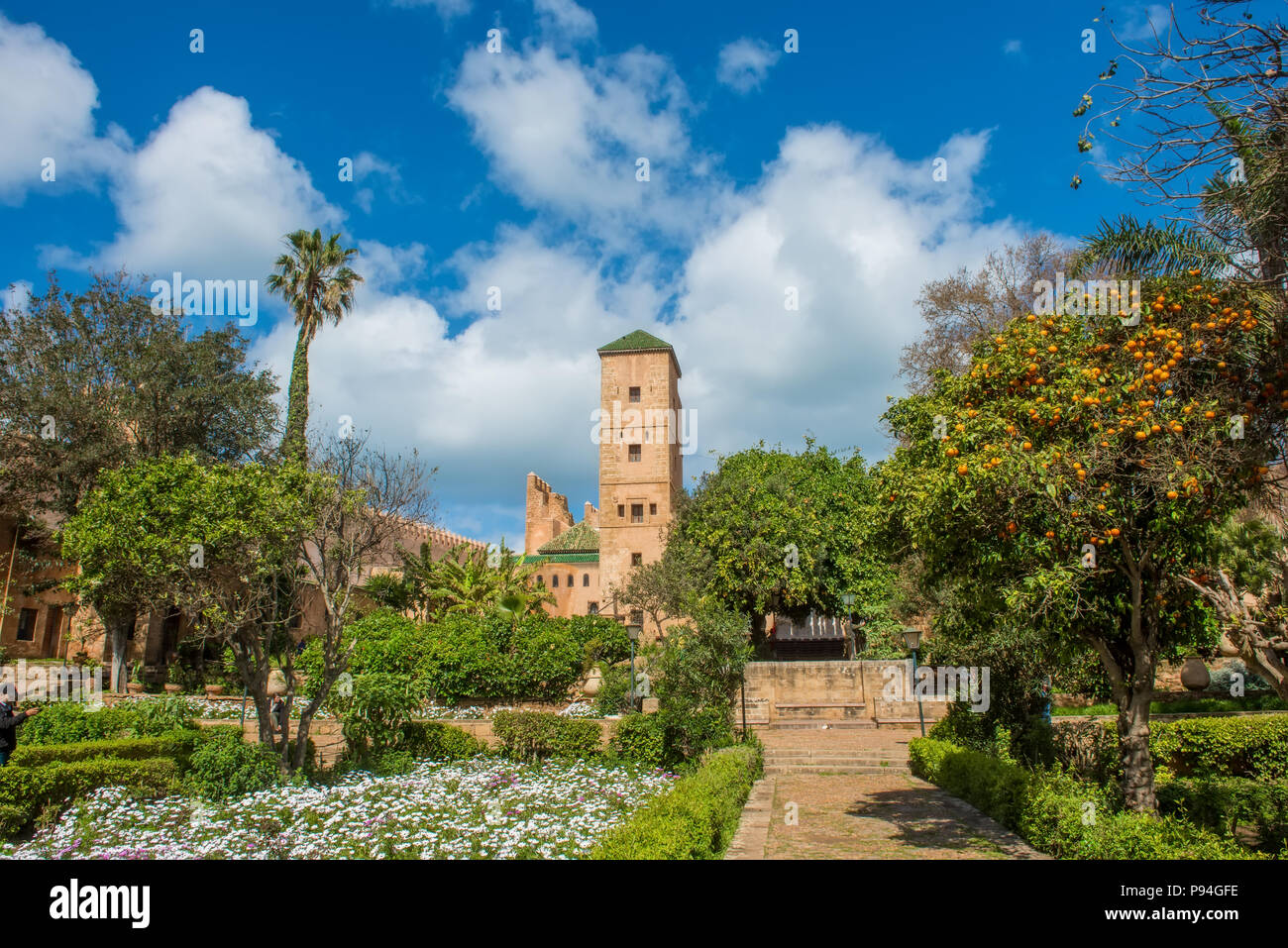 Andalusischen Gärten in Udayas kasbah Rabat Marokko Nordafrika Stockfoto Andalusischen Gärten in Udayas kasbah Rabat Marokko Nordafrika Stockfoto