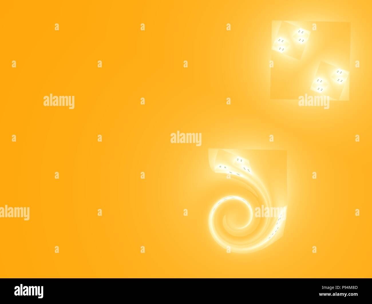 Orange Hintergrund mit Spirale Stockfoto