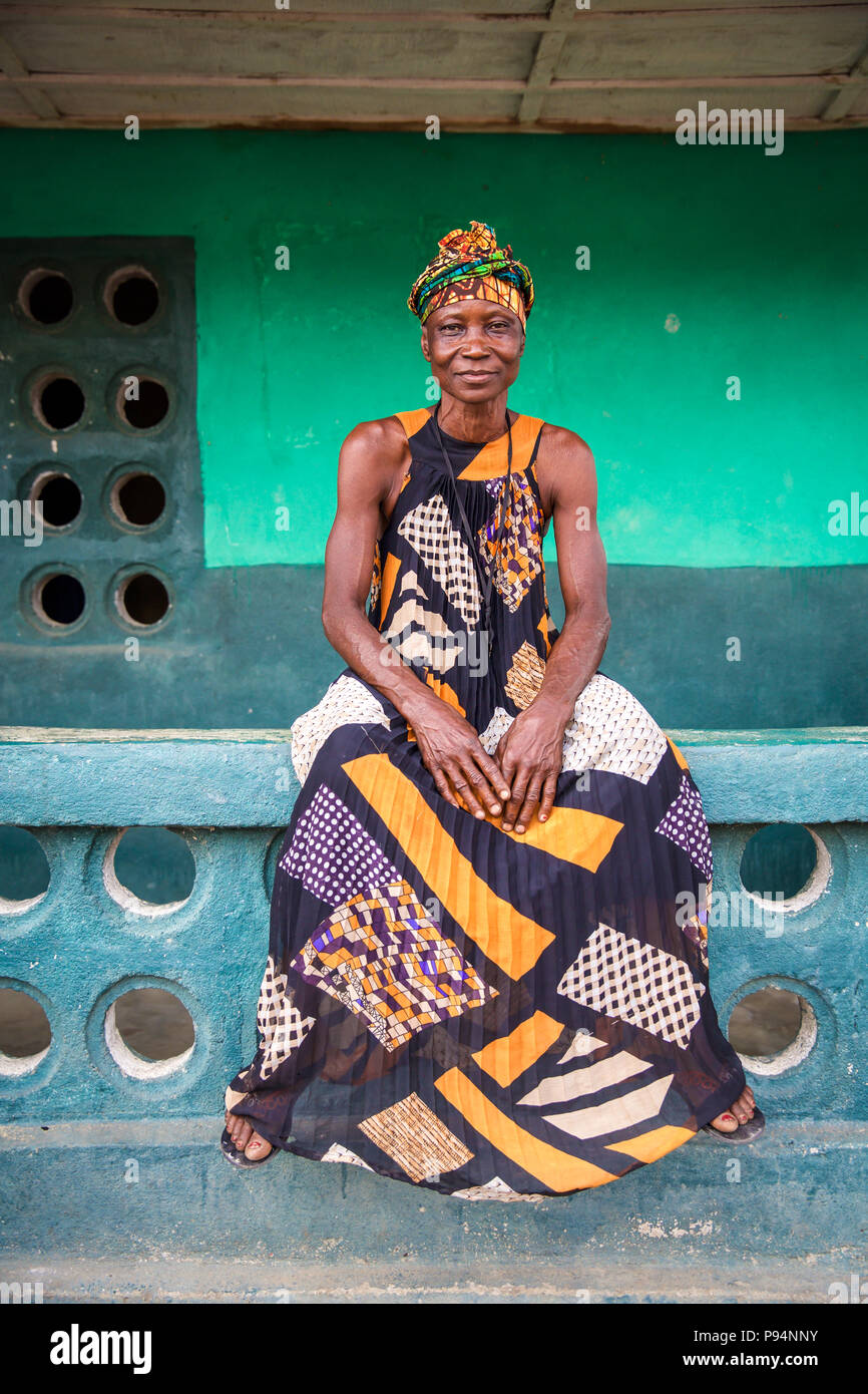 Menschen und Gesichter von Serabu ein kleines Dorf in Sierra Leone Stockfoto