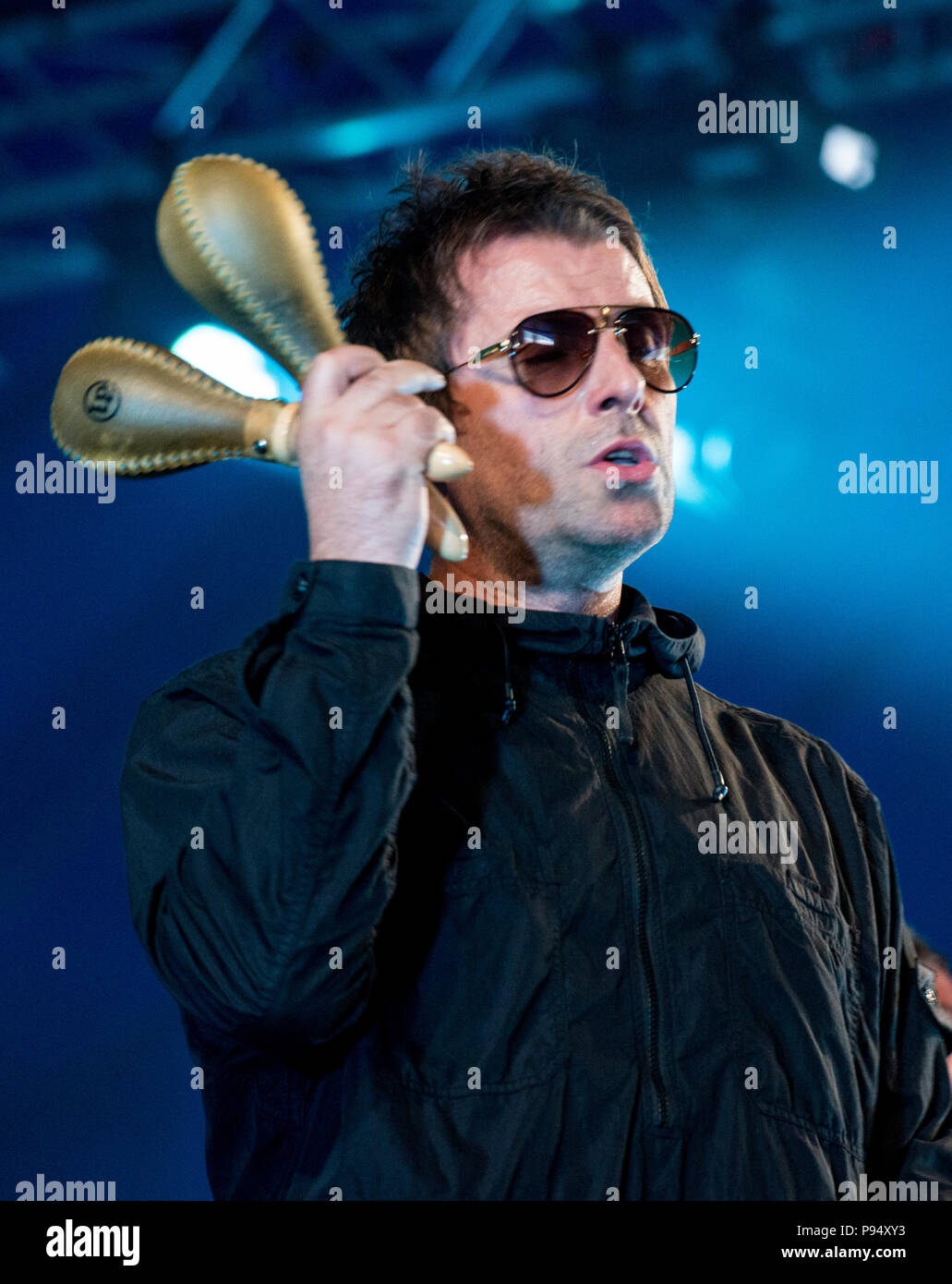 Liam Gallagher eine Live überraschen Gig beim Latitude Festival, henham Park, Suffolk, England, 14. Juli 2018 Stockfoto