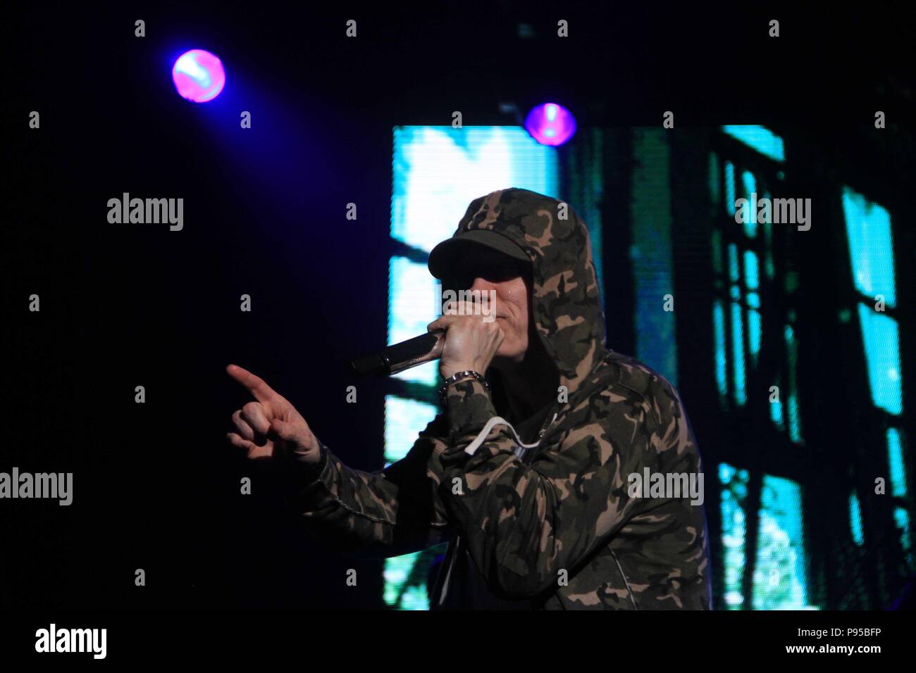 EMINEM Konzert in G-Shock zum 30. Geburtstag Party in Basketball City Pier 36 South Street 8-8-2013 Foto von John Barrett/PHOTOlink.net Stockfoto