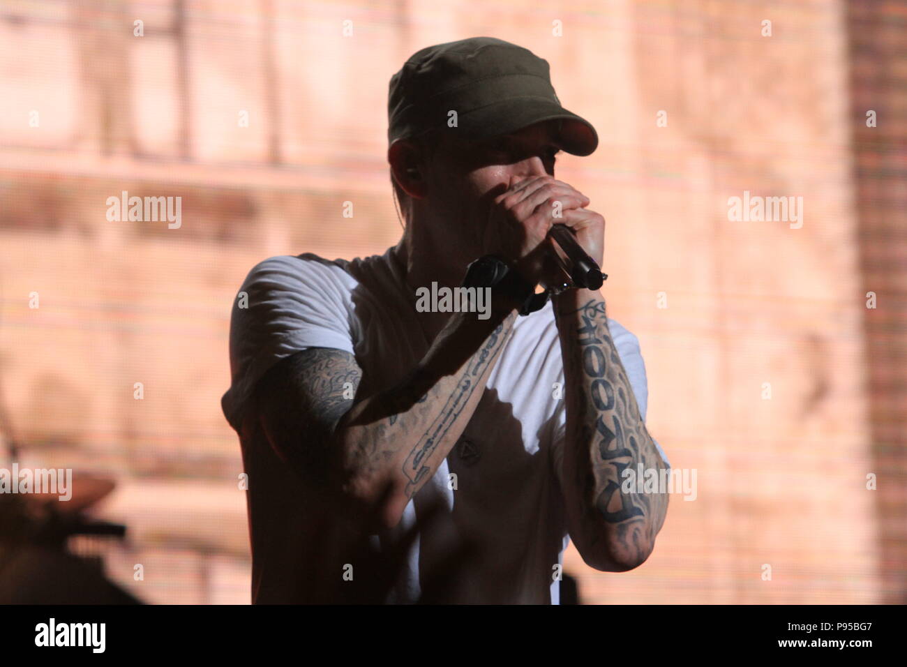 EMINEM Konzert in G-Shock zum 30. Geburtstag Party in Basketball City Pier 36 South Street 8-8-2013 Foto von John Barrett/PHOTOlink.net Stockfoto