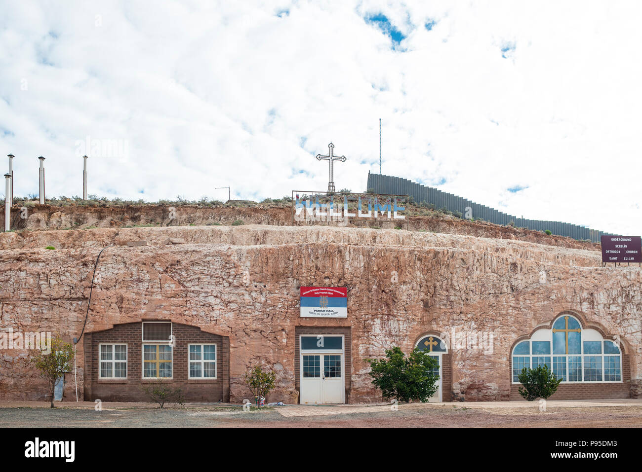 Serbisch-orthodoxe Kirche, Coober Pedy Stockfoto