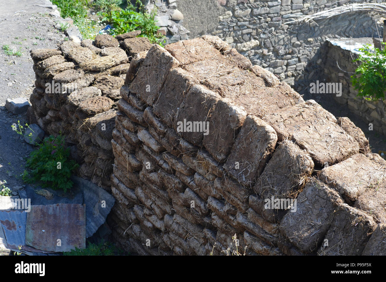 Xinaliq, Aserbaidschan, ein abgelegenes Bergdorf im Kaukasus Stockfoto