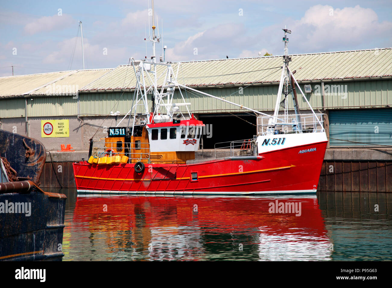 Die fischtrawler Arcadia, in Kilkeel Harbour, wo sich die größte Flotte von Nordirland angedockt Stockfoto