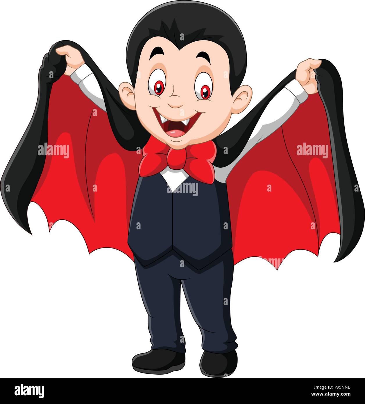 Cartoon lustige Vampir auf weißem Hintergrund Alamy