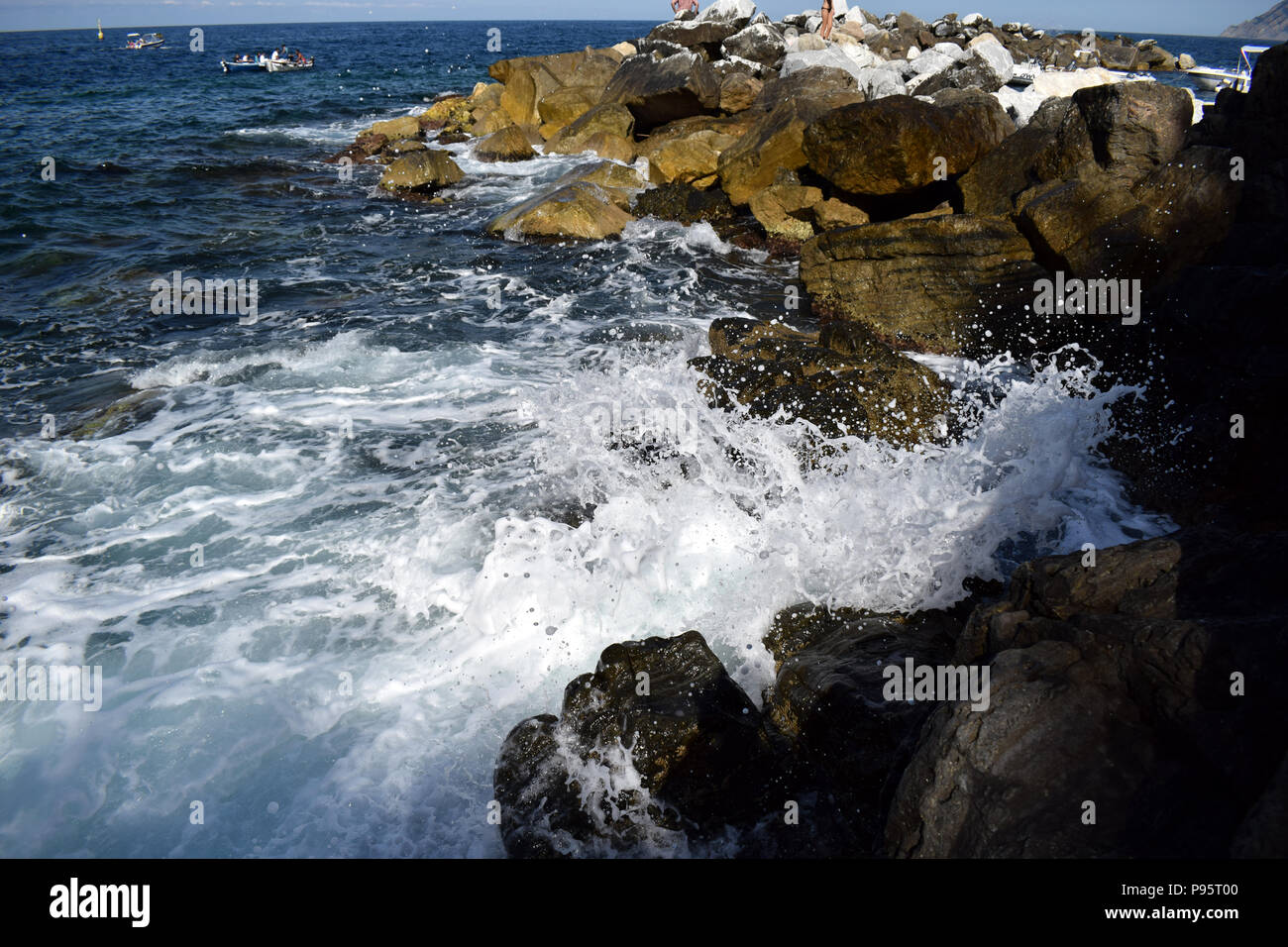 Meer in der Toskana, die Cinque Terre Stockfoto
