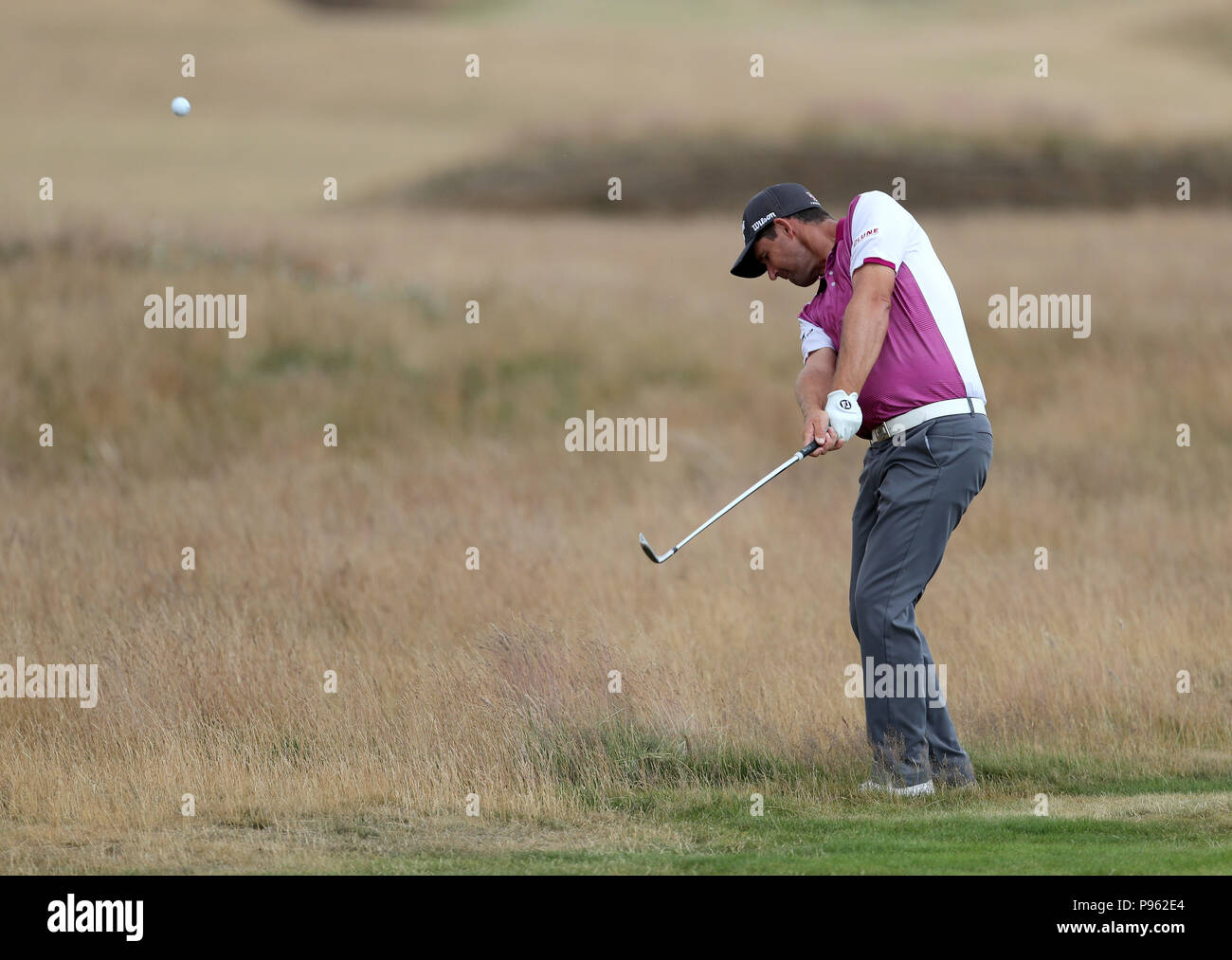 Padraig Harrington während der Vorschau Tag der offenen Meisterschaft 2018 bei Carnoustie Golf Links, Angus. Stockfoto