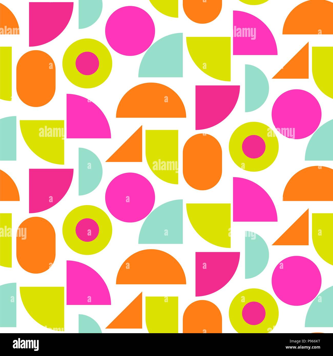 Farbe Block helle Formen nahtlose Vektor Muster. Stock Vektor