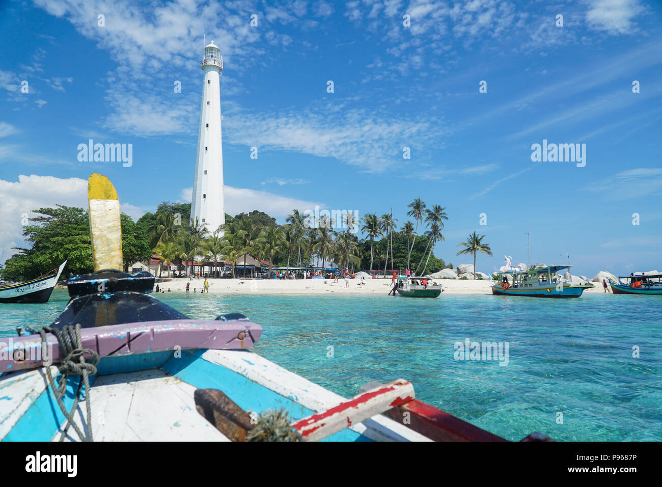 Lengkuas Island Lighthouse Stockfoto