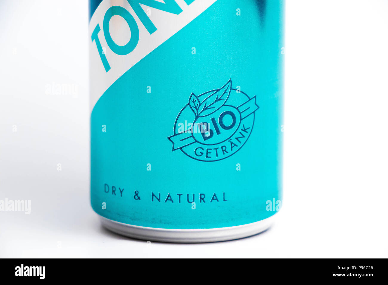 Neue Tonic Water Red Bull zertifizierte organische Stockfoto
