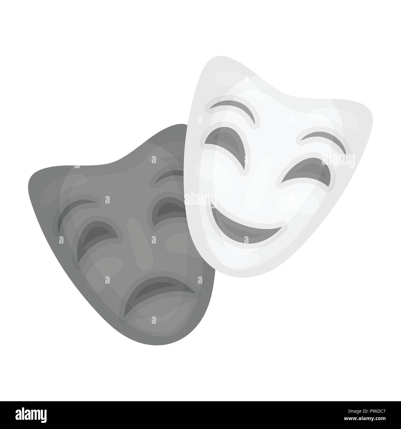 Theater Masken Symbol Im Comic Stil Auf Weissem Hintergrund Theater Symbol Vektor Illustration Stock Vektorgrafik Alamy