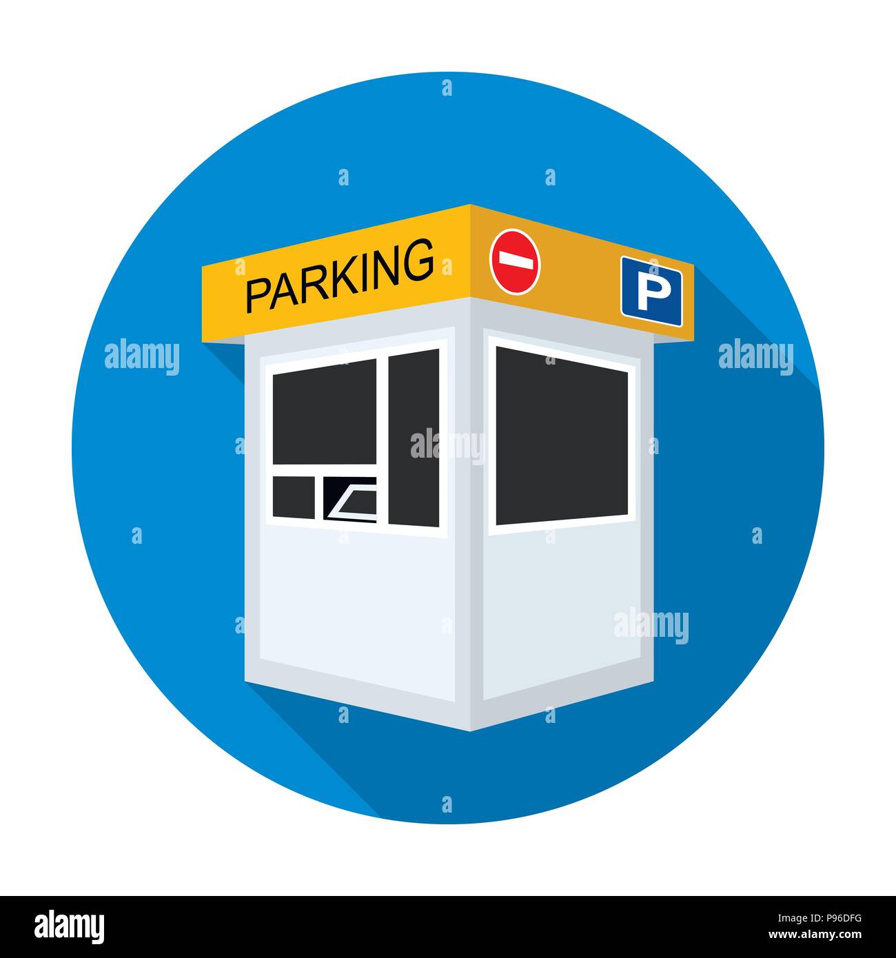 3d Kunst Telefonzentrale Automobil Barriere Stand Gebaude Geschaft Auto Vorsicht Kreativ Tot Design Element Ende Eingang Eingabe Gebuhr Flach Spass Spiel Gate Icon Illustration Isoliert Logo Niemand Objekt Parkplatz Schild