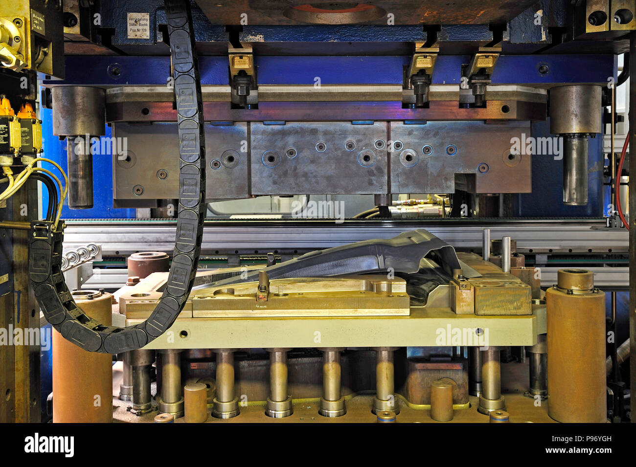 Deutschland, Nordrhein-Westfalen - Thyssen Krupp Tailored Blanks GmbH in Duisburg. Stockfoto