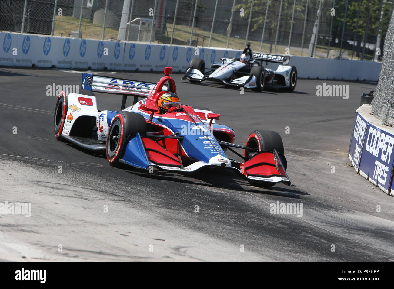 Toronto, Kanada. 15. Juli 2018. ToroDay 3 am Honda Indy in Toronto, Ontario, Kanada. Scott Dixon (9) gewinnt das Honda Indy nach führenden für 49 Runden. Simon Pagenaud (22) 2. und Robert Wickens (6) beendet 3. Credit: Lukas Durda/Alamy leben Nachrichten Stockfoto Toronto, Kanada. 15. Juli 2018. ToroDay 3 am Honda Indy in Toronto, Ontario, Kanada. Scott Dixon (9) gewinnt das Honda Indy nach führenden für 49 Runden. Simon Pagenaud (22) 2. und Robert Wickens (6) beendet 3. Credit: Lukas Durda/Alamy leben Nachrichten Stockfoto
