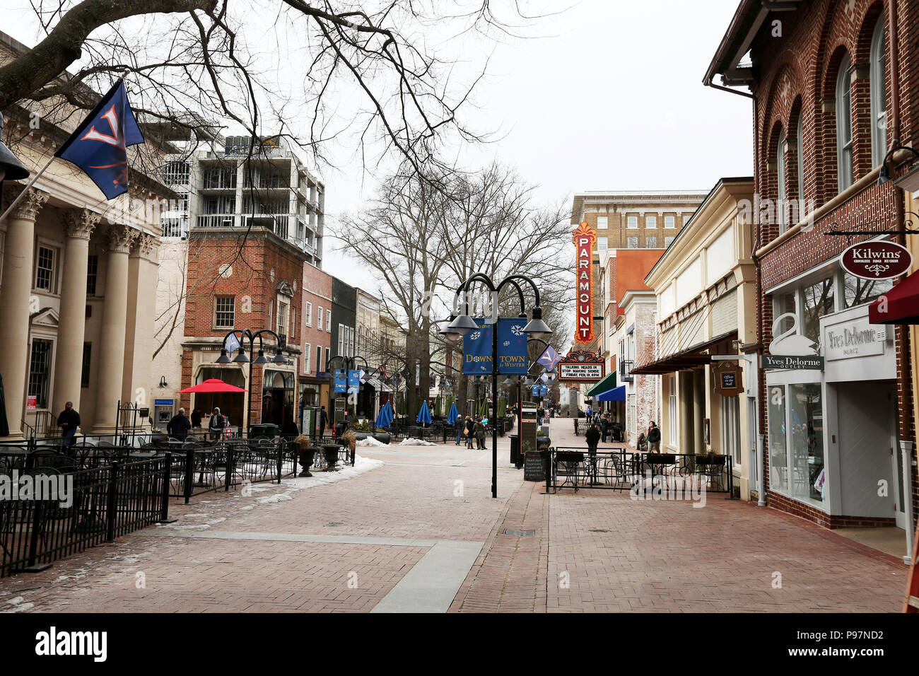 Downtown Mall in Charlottesville, VA Photo Credit: Katherine Penn Stockfoto