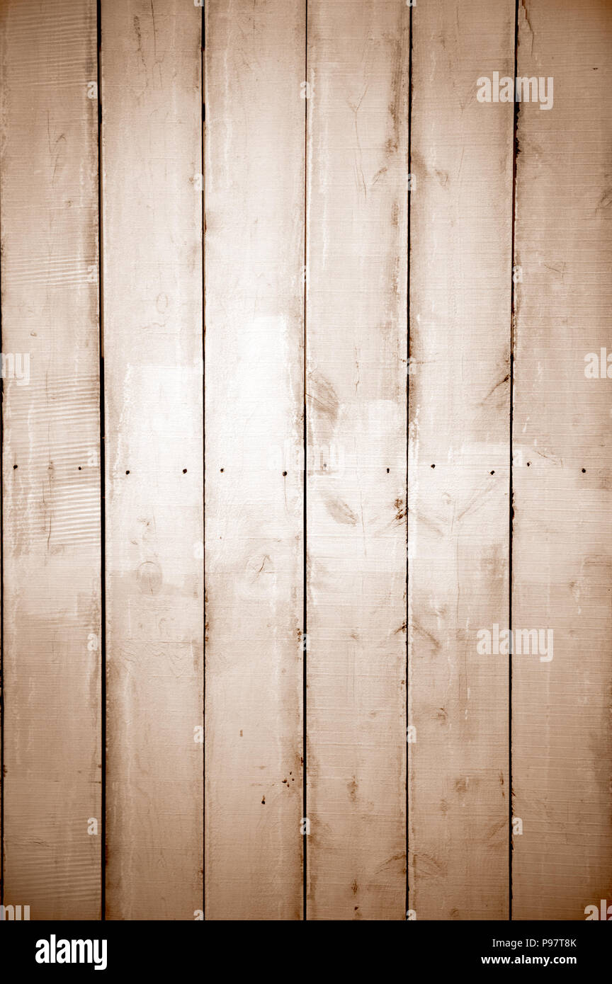 Holzbohlen, Lattenzaun stil hintergrund. Licht, braun oder hellbraun. Bild funktioniert gut als vertikale oder horizontale Bild. Stockfoto