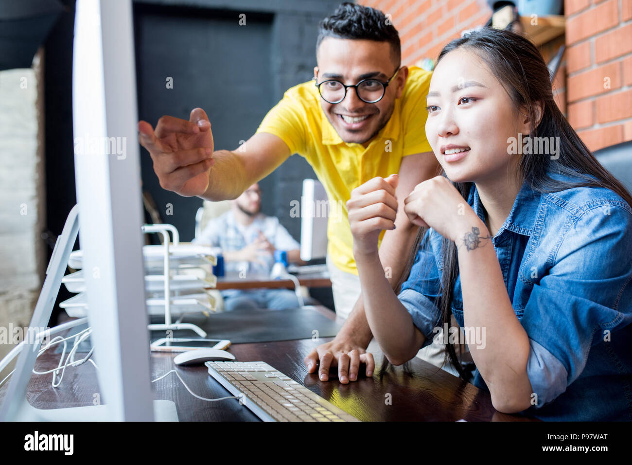 Multi-Ethnic junges Team Stockfoto