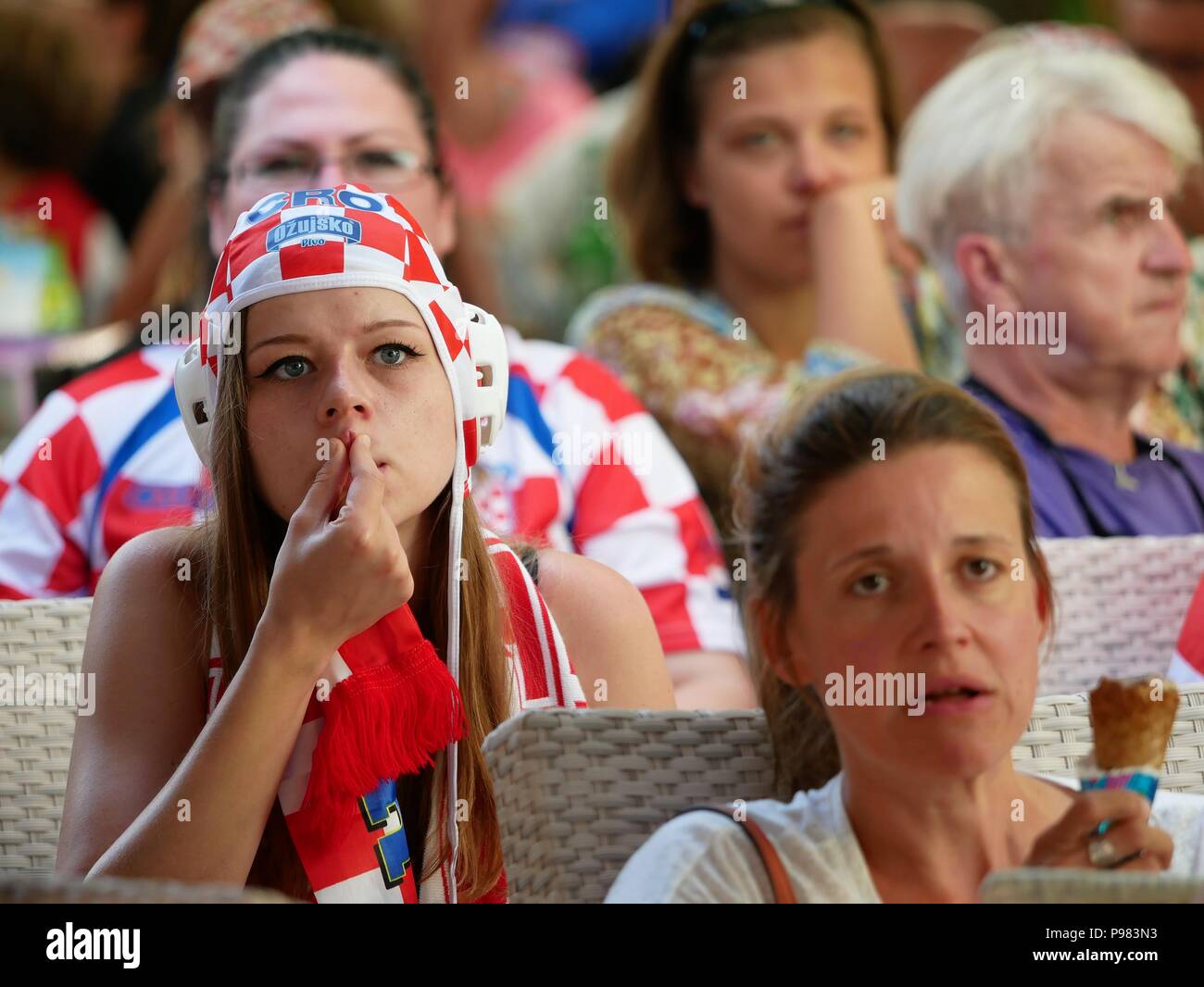 Pag Kroatien Am 15 Juli 2018 Kroatische Frauen In Enttauschung