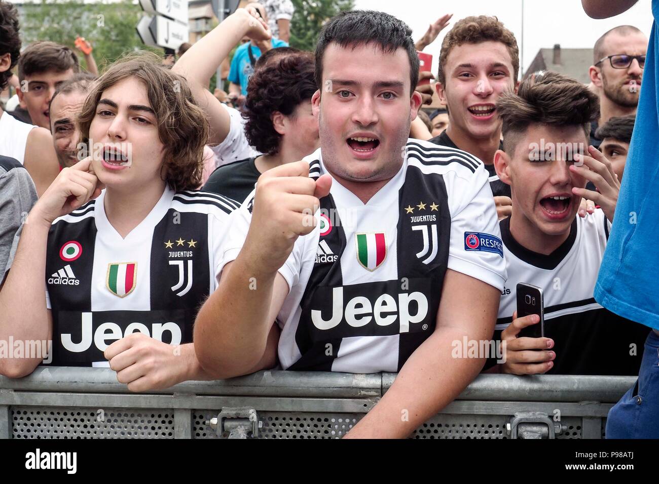 Turin Italien 16 Juli 2018 Turin Juventus Fans Warten Auf