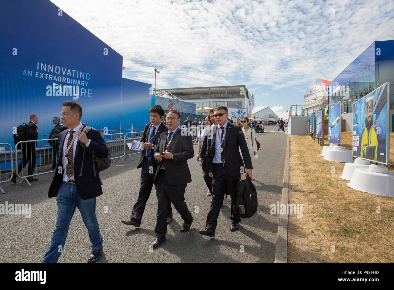Farnborough Airshow 2018 Handel Tag Stockfoto