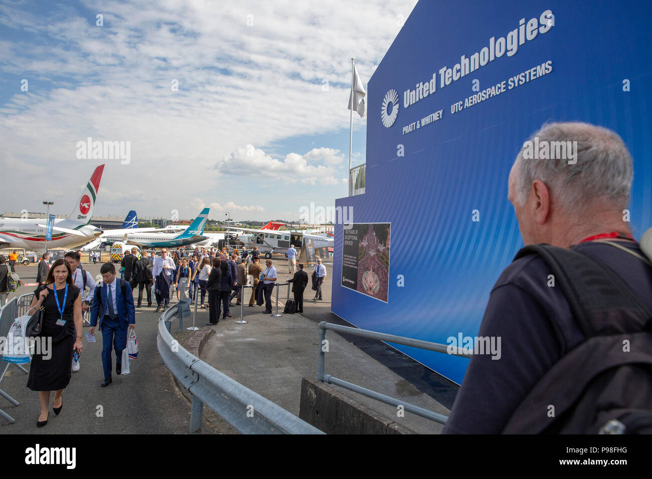 Farnborough Airshow 2018 Handel Tag Stockfoto