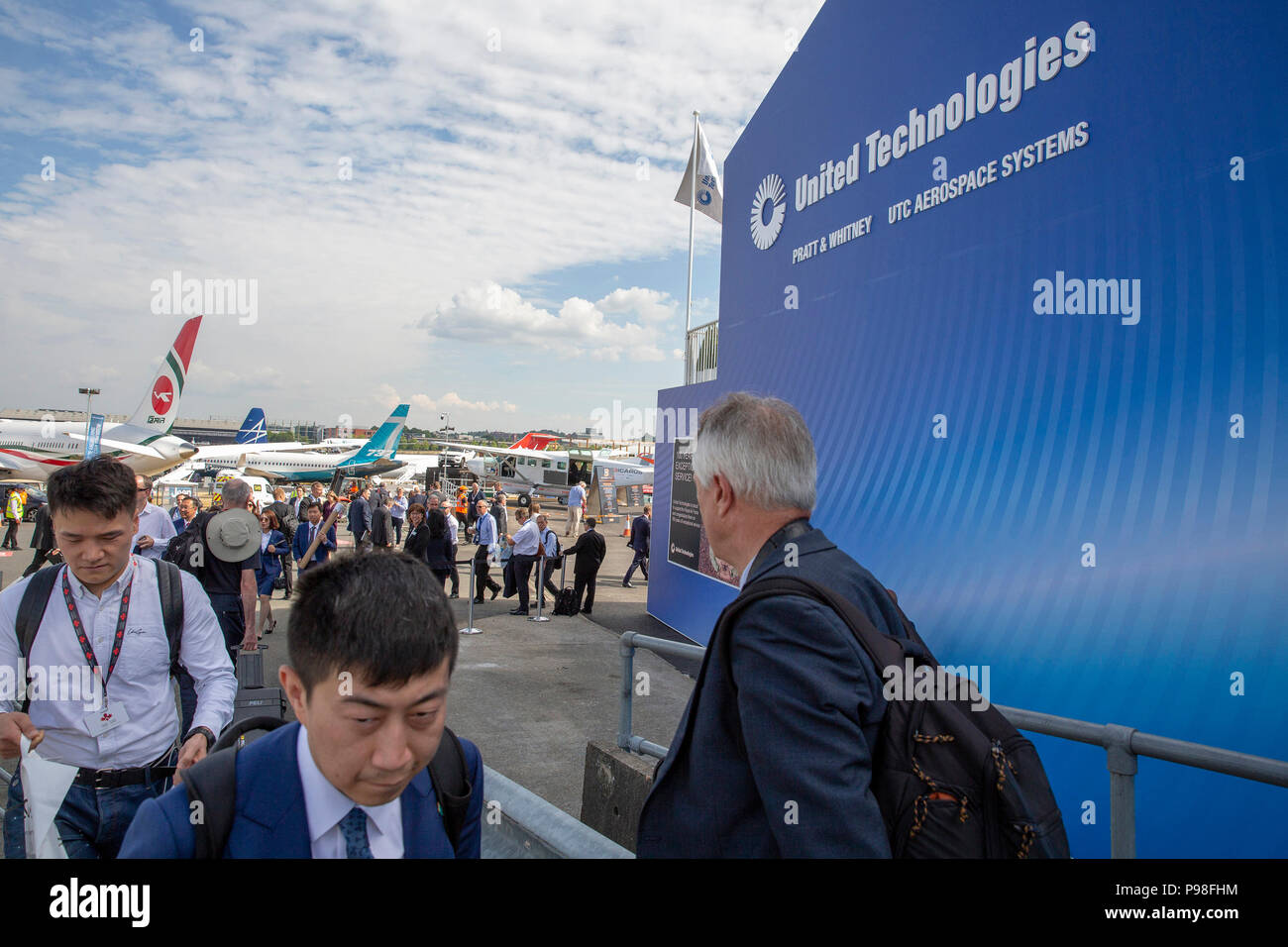 Farnborough Airshow 2018 Handel Tag Stockfoto