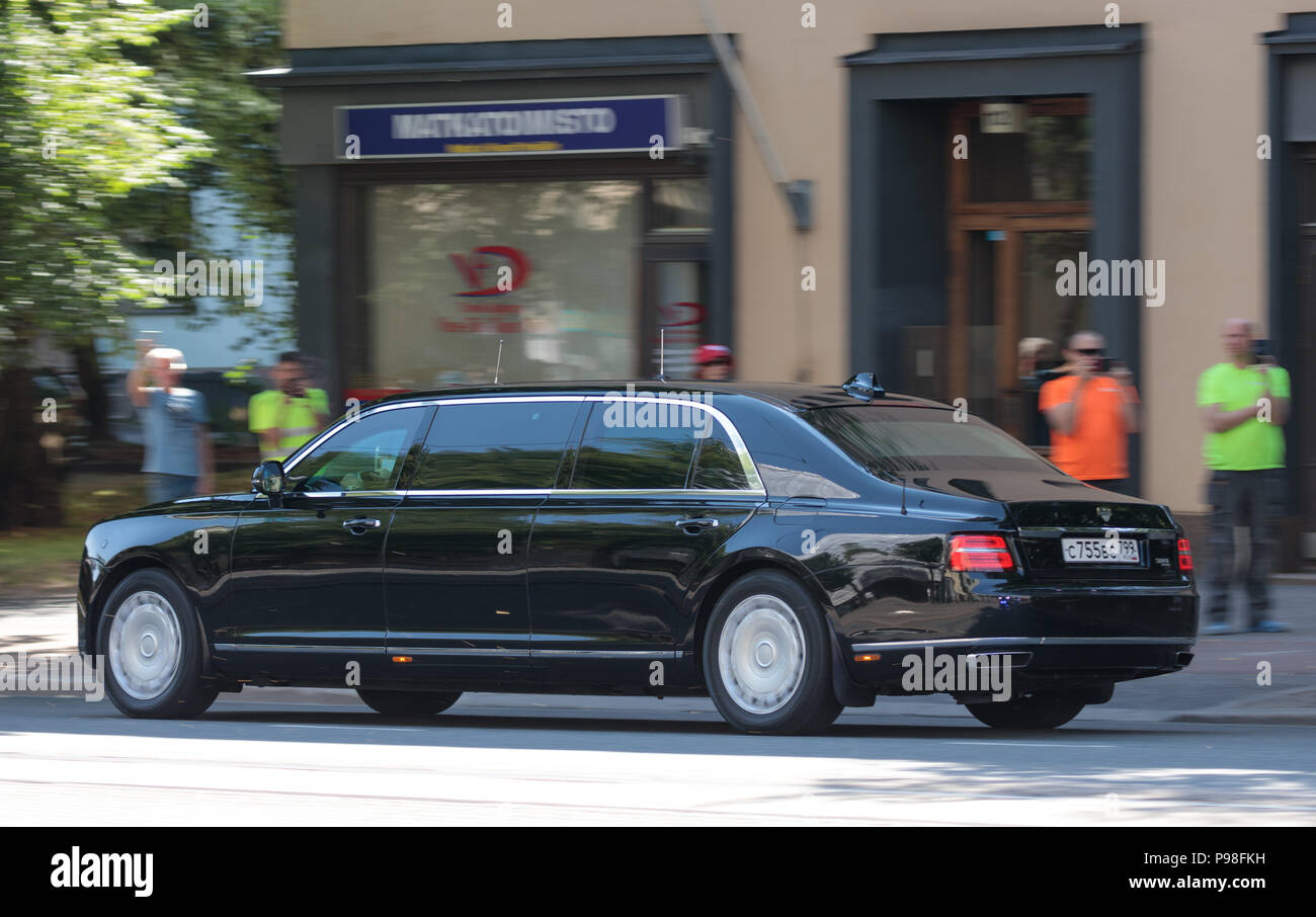 Helsinki, Finnland. 16. Juli 2018. Limousine von Präsident Wladimir Putin und der russischen Föderation Credit: Hannu Mononen/Alamy leben Nachrichten Stockfoto