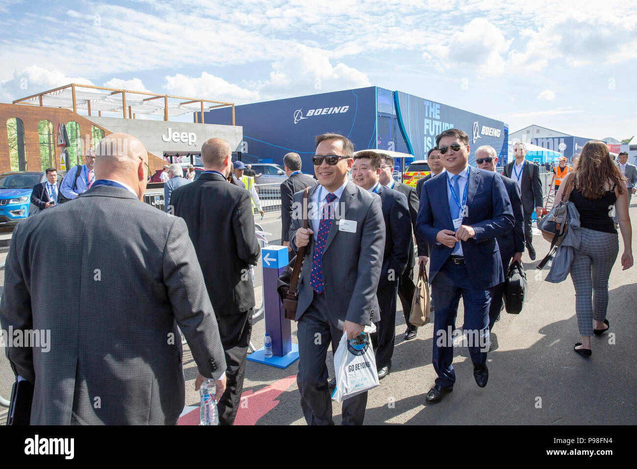 Farnborough Airshow 2018 Handel Tag Stockfoto