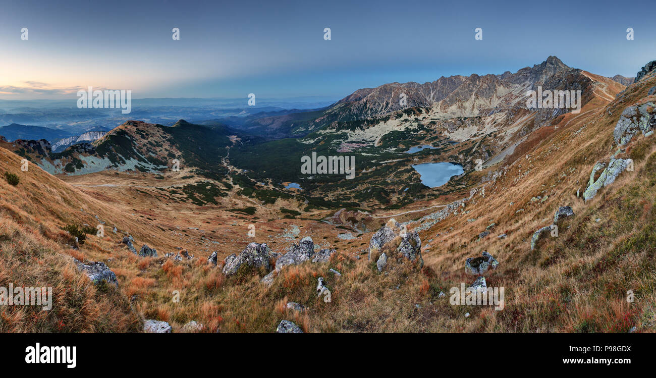 Bergpanorama in Polen Tatra - Rohace, Slowakei Stockfoto