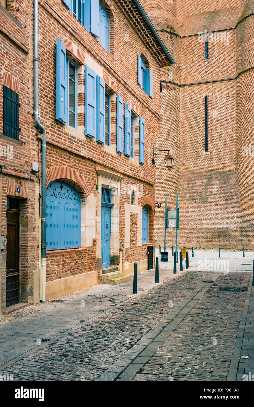 Die traditionelle Architektur des Südwestens in Albi Stockfoto