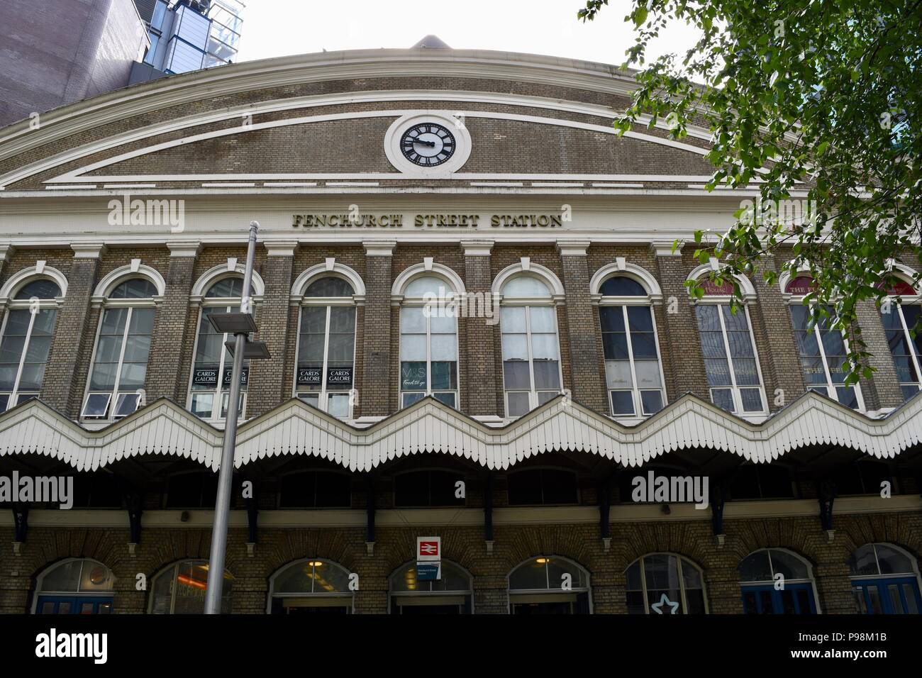 Der Bahnhof Fenchurch Street in London. Stockfoto