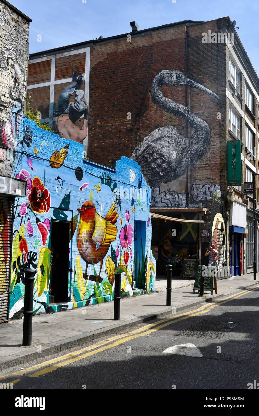 Brick Lane im Londoner East End Stockfoto