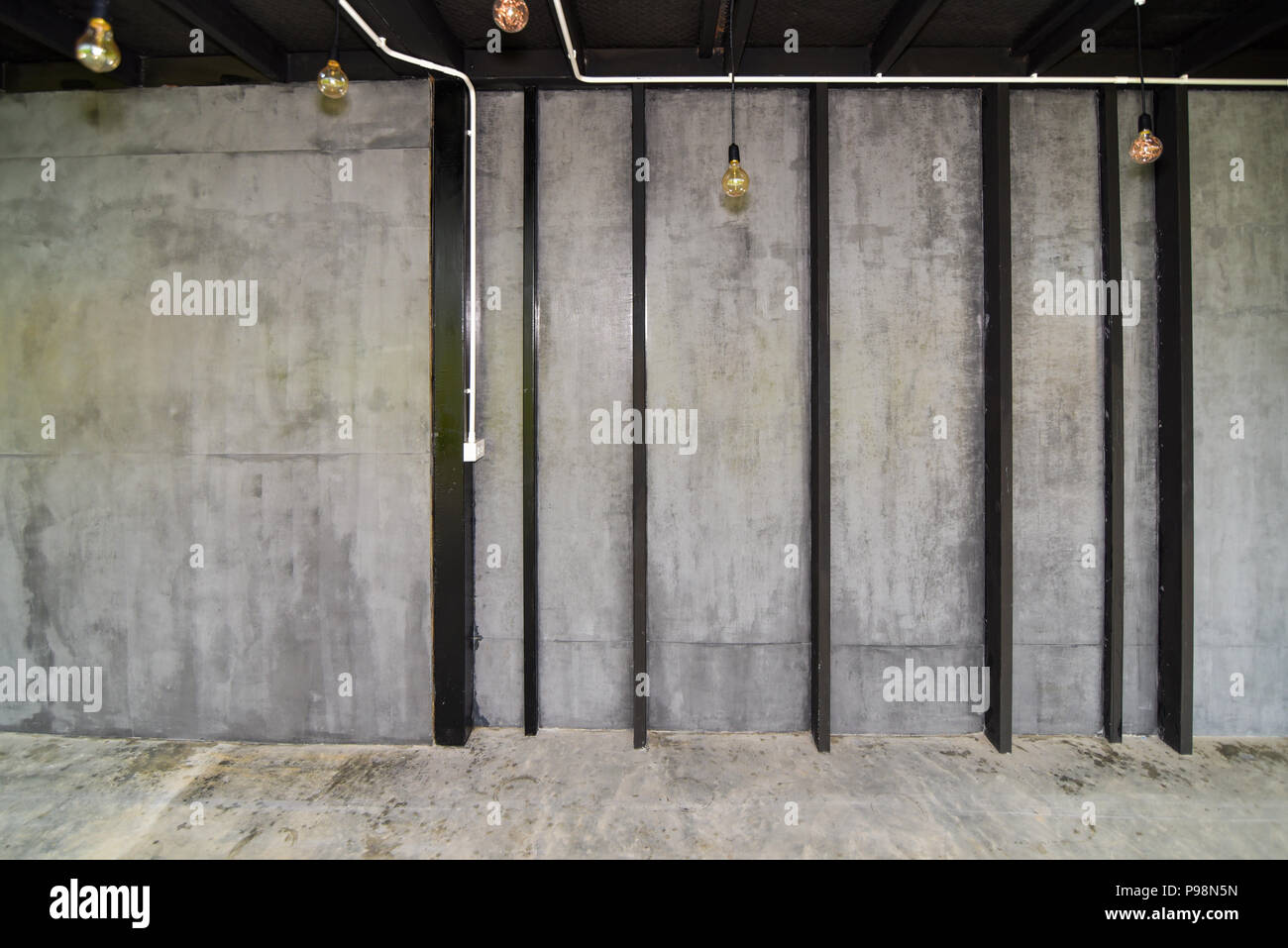 Loft-stil Wand der Coffee Shop Stockfoto