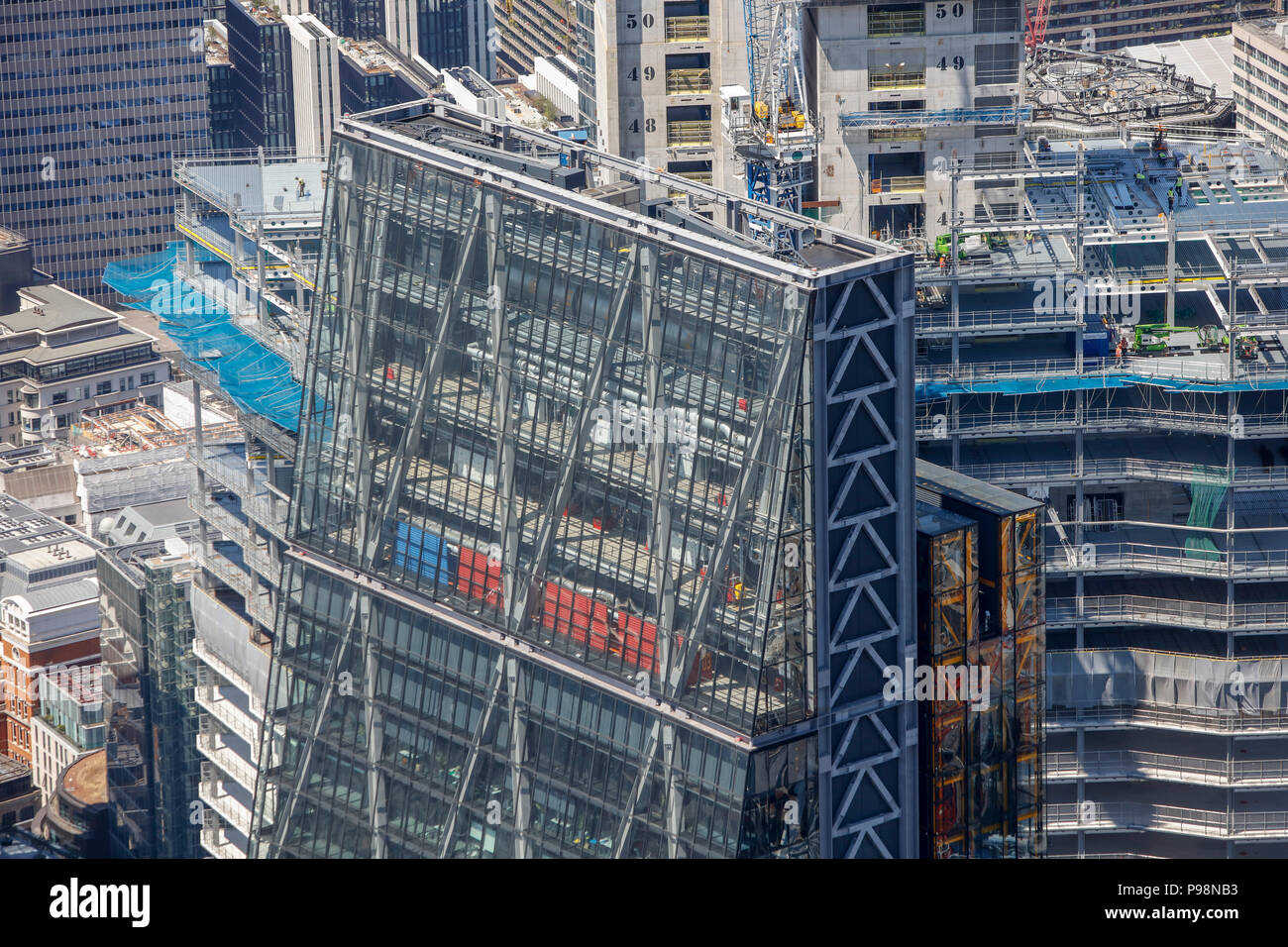 Luftbild des Leadenhall Building Stockfoto