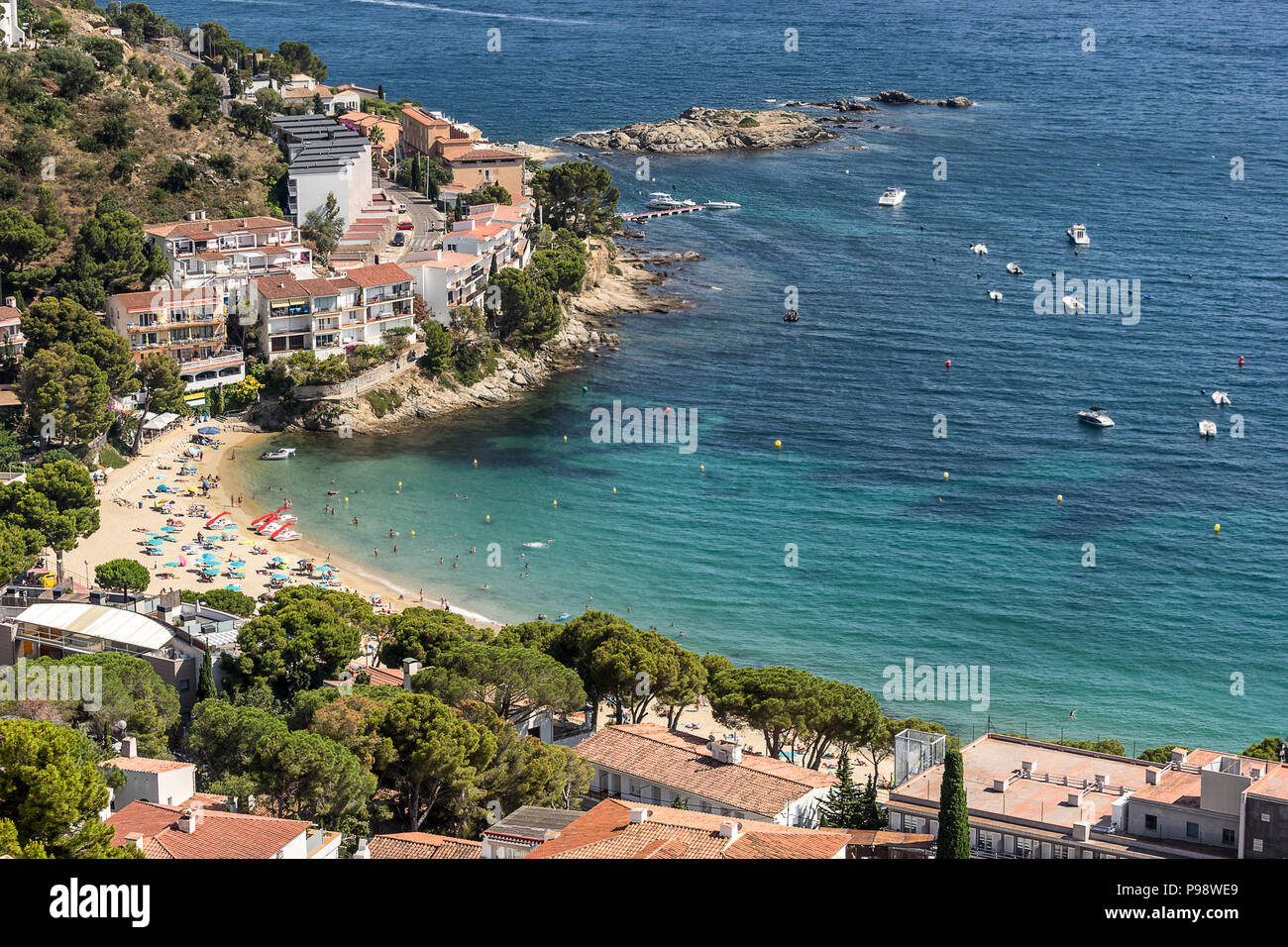 Canyelles in Rosen auf Kap Creus Costa Brava Spanien Stockfoto