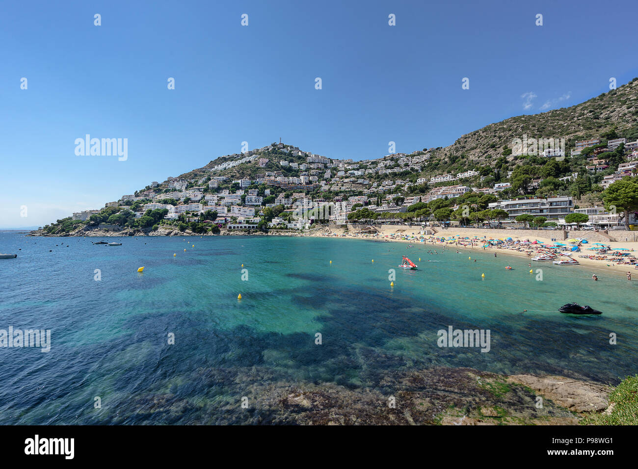 Canyelles in Rosen auf Kap Creus Costa Brava Spanien Stockfoto