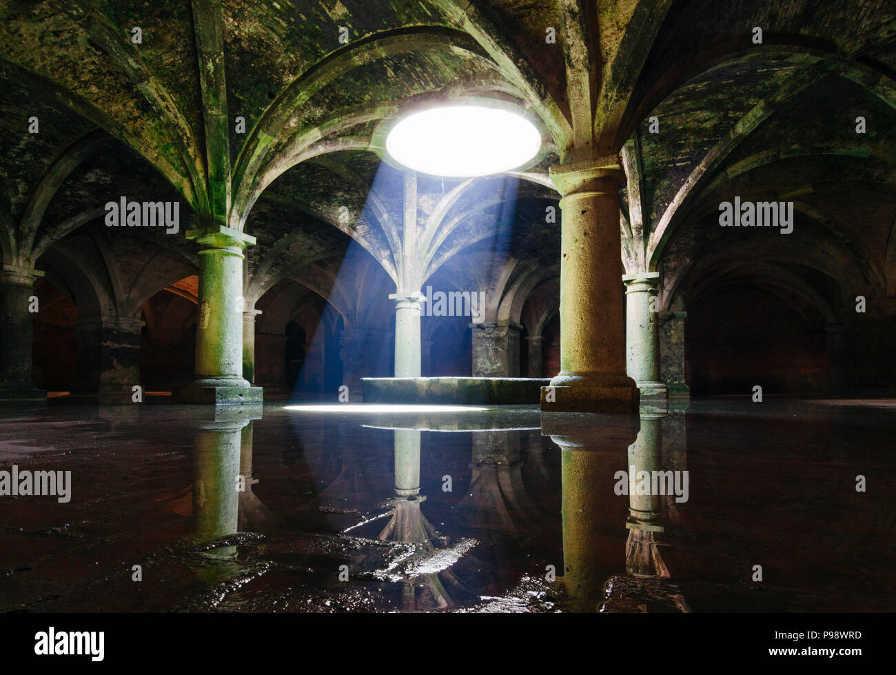 El Jadida, Marokko: unterirdische Kammer des UNESCO-Weltkulturerbe Portugiesische Zisterne in 1514 gebaut in der historischen Stadt Mazagan. Stockfoto