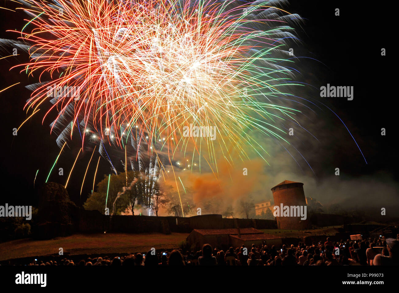 Feuerwerk Bastille Tag feiern Stockfoto