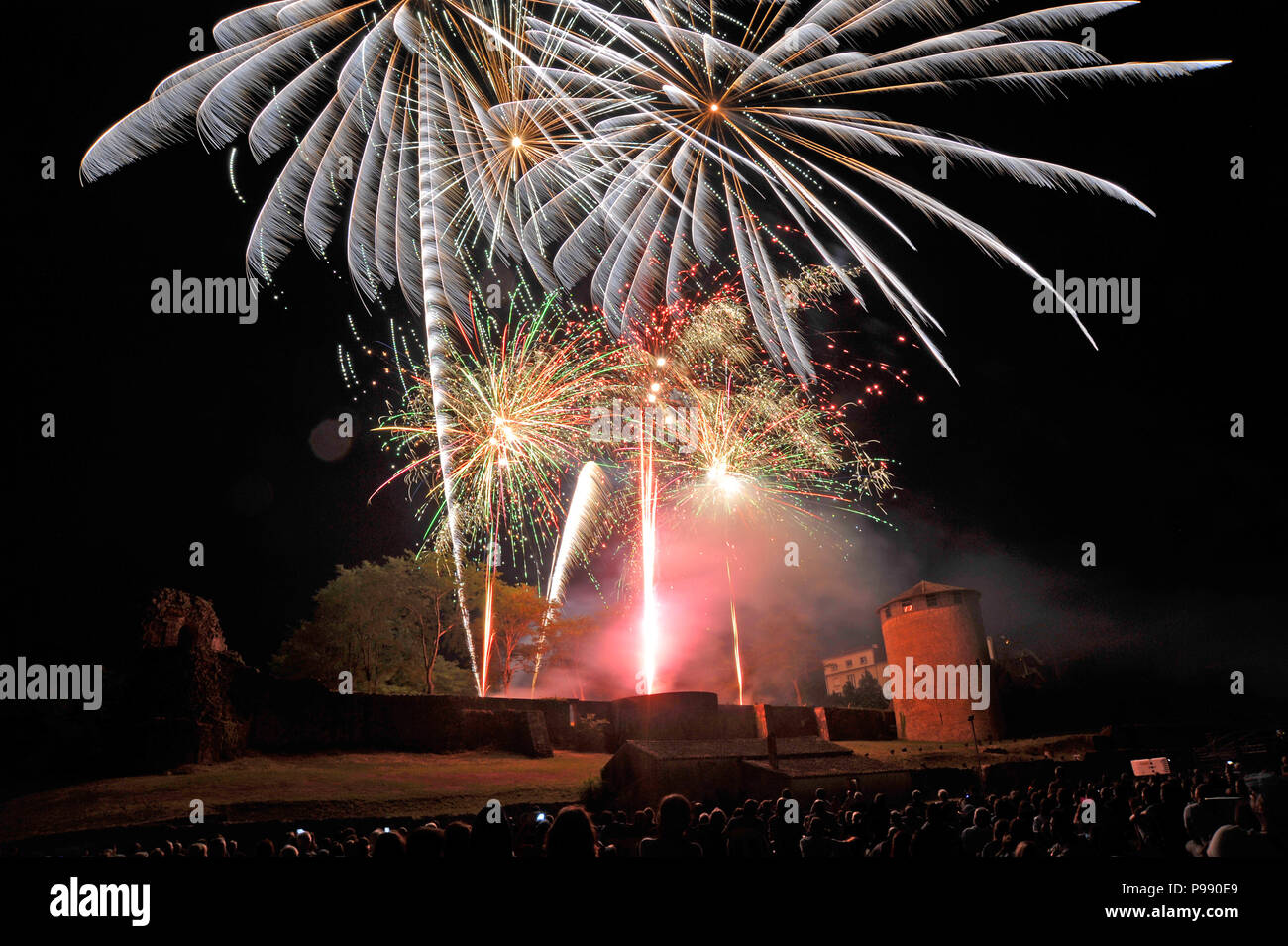 Feuerwerk Bastille Tag feiern Stockfoto