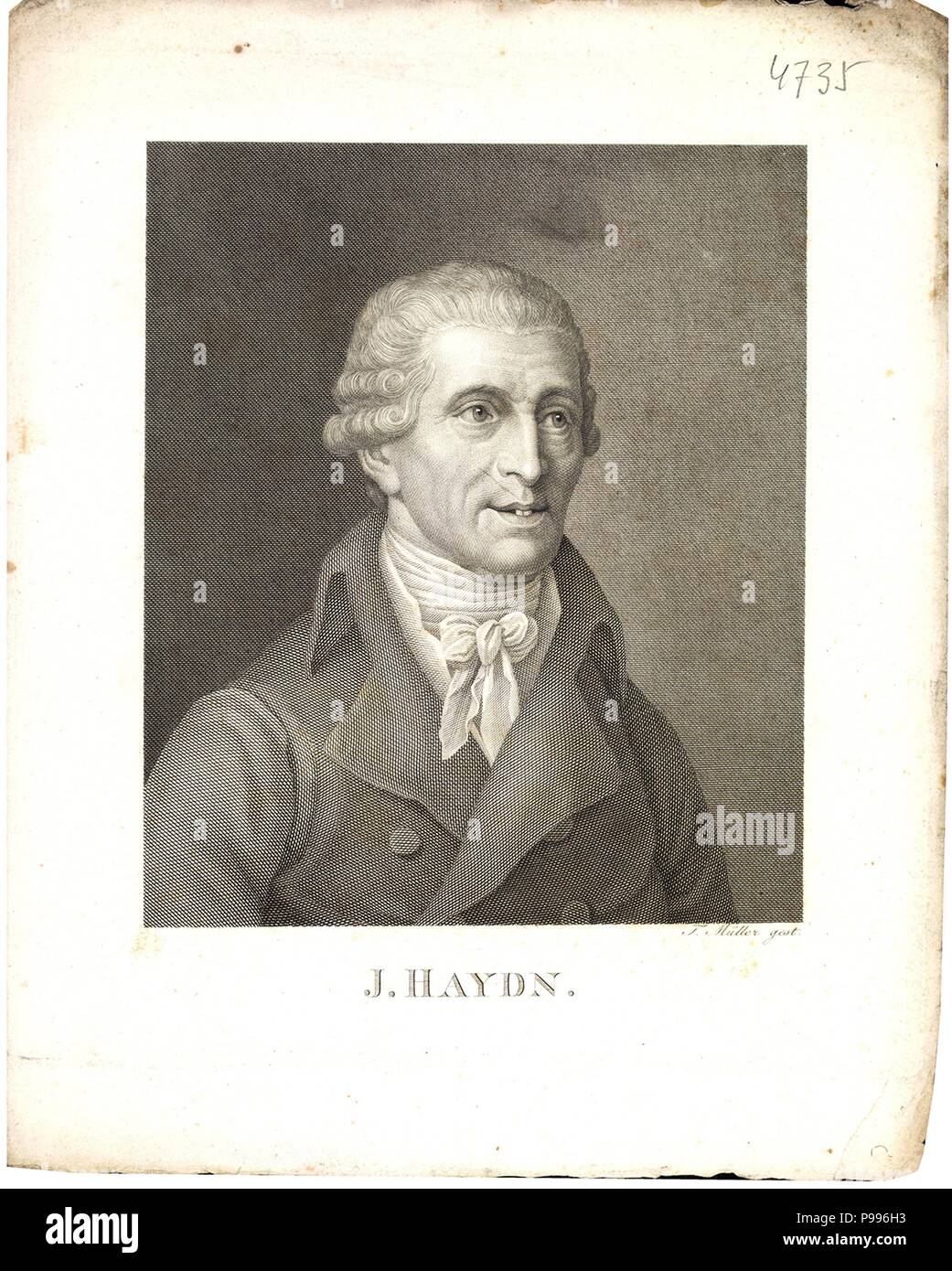 Porträt von Joseph Haydn (1732-1809). Museum: Eötvös Loránd Tudományegyetem. Stockfoto