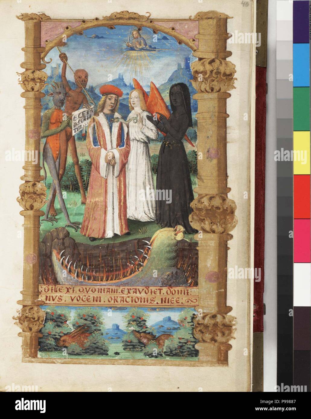 Allegorie des Todes (Buch der Stunden). Museum: Free Library of Philadelphia. Stockfoto