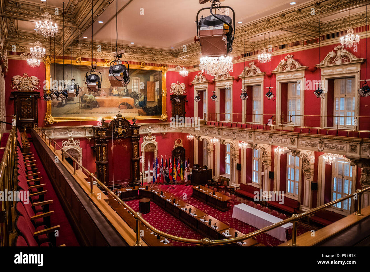 Parlament Gebäude Interieur Quebec City Kanada Stockfoto