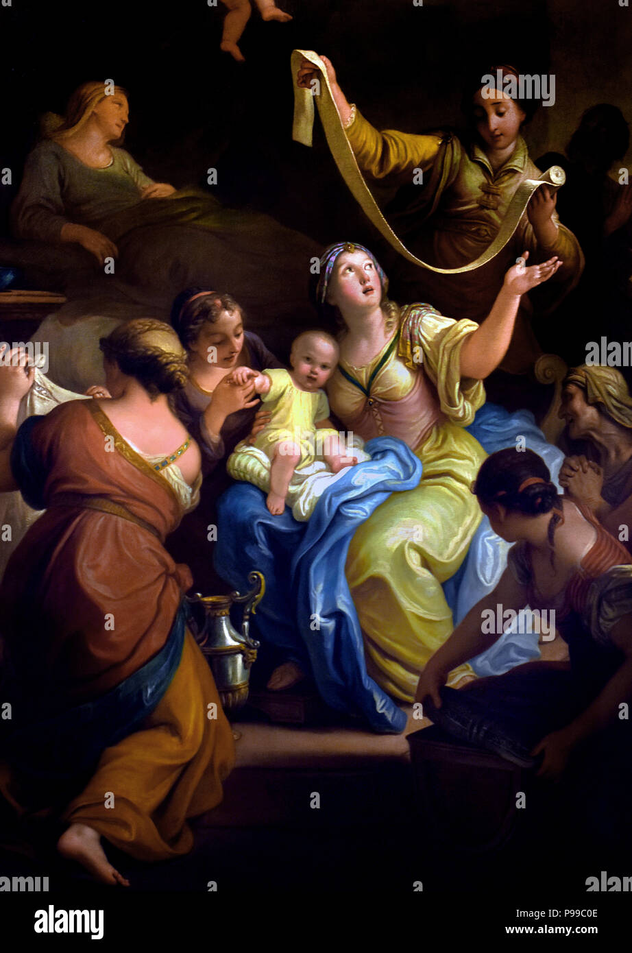 Natività di Maria - Geburt von Pietro Antonio Rotari (1707-1762), italienischer Maler des Barock. Italien Stockfoto