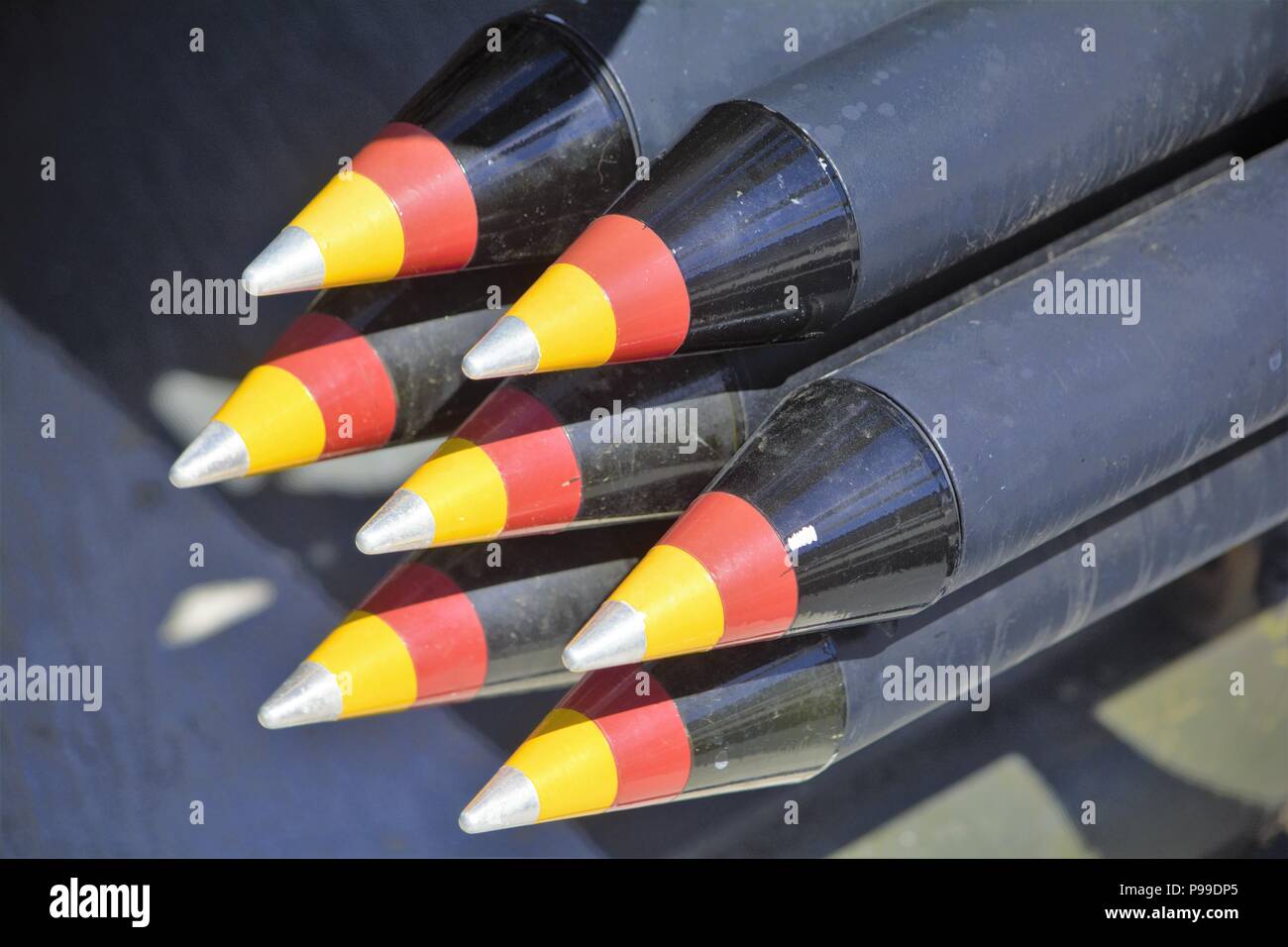 70-mm-Raketen Stockfoto
