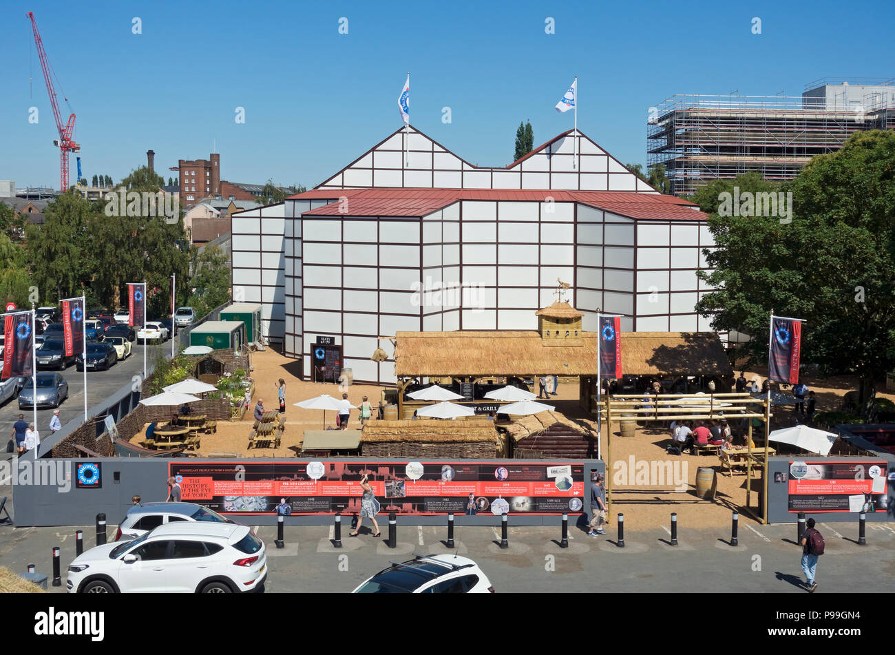 Shakespeares Rose Theatre im Sommer York North Yorkshire England Großbritannien GB Großbritannien Stockfoto