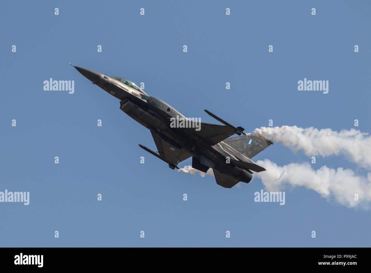 Griechische f16 Fighting Falcon an der Royal International Air Tattoo 2018 Stockfoto