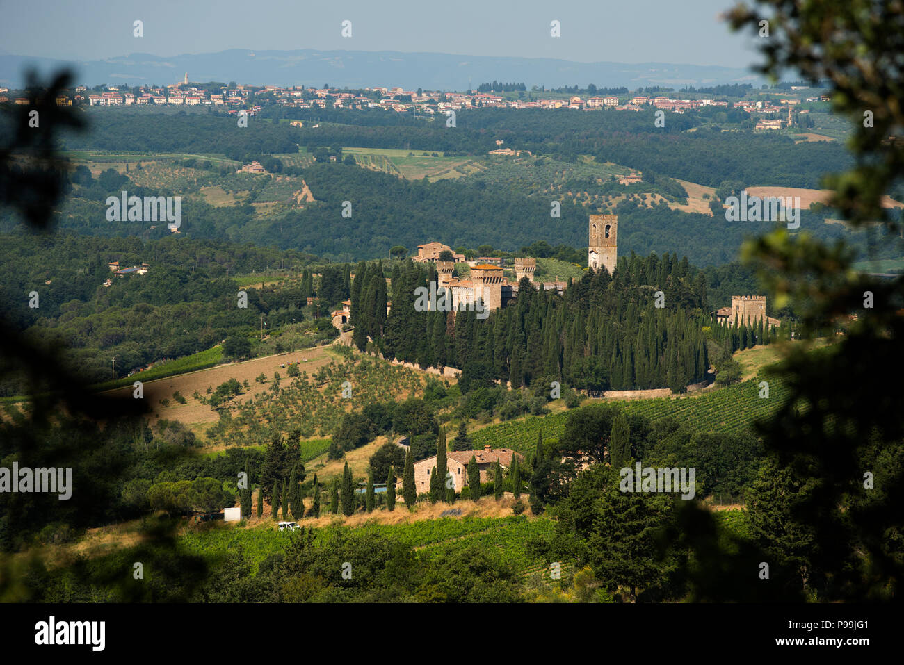 Badia a Passignano, Passignano, Toscana, Italien. Juni 2018 Badia di