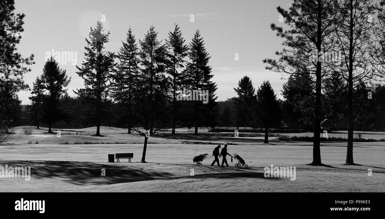 Am frühen Morgen Golf Stockfoto